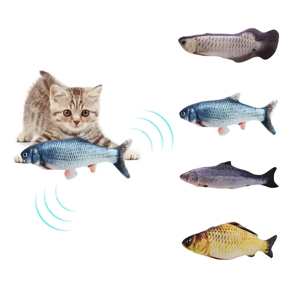 Electric Funny Cat Simulation Fish Beating Usb Jumping